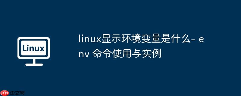 linux显示环境变量是什么- env 命令使用与实例