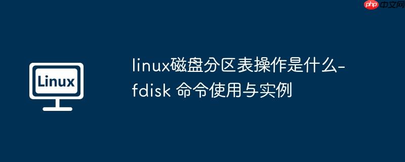 linux磁盘分区表操作是什么-fdisk 命令使用与实例
