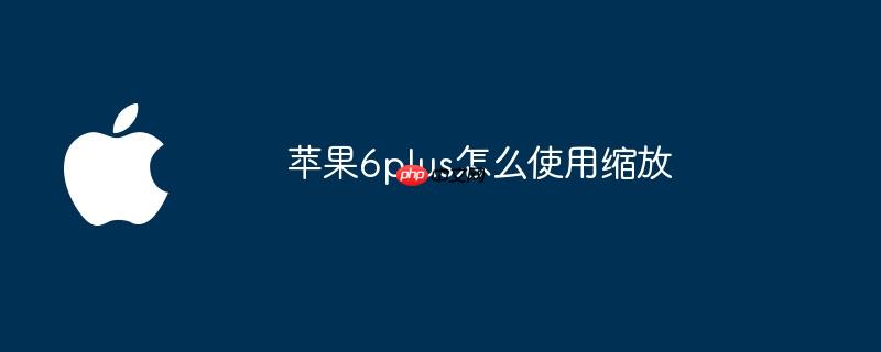 苹果6plus怎么使用缩放