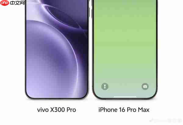 vivo x300 pro与iphone 16 pro max对比图出炉：6.78英寸超窄边直屏