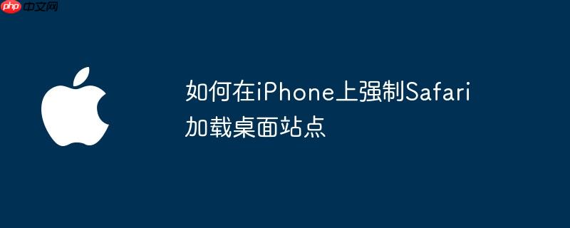 如何在iphone上强制safari加载桌面站点