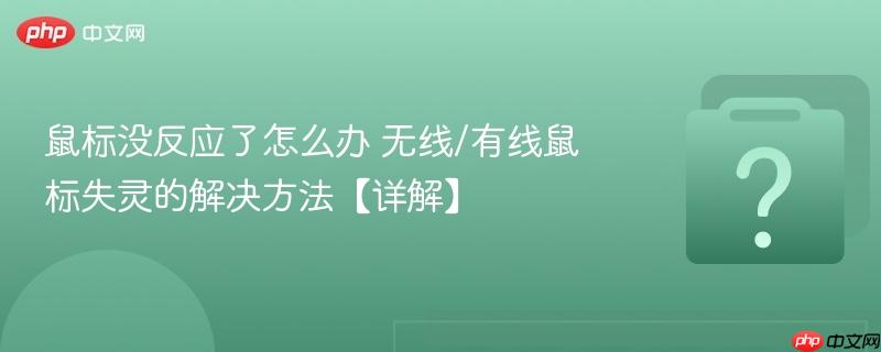 鼠标没反应了怎么办 无线/有线鼠标失灵的解决方法【详解】