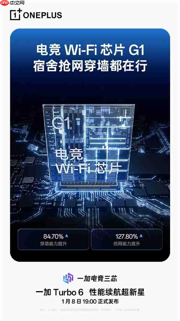 告别宿舍网络卡顿！一加Turbo 6电竞三芯加持 穿墙能力狂升84.7%