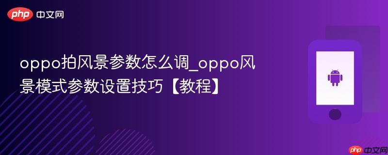 oppo拍风景参数怎么调_oppo风景模式参数设置技巧【教程】