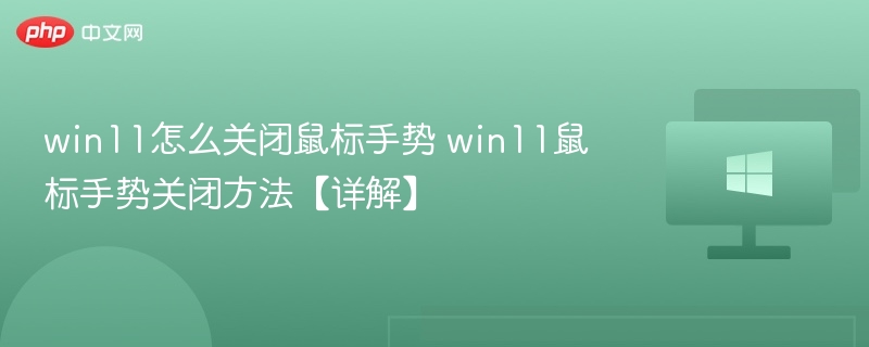 win11怎么关闭鼠标手势 win11鼠标手势关闭方法【详解】 - 乐哥常识网