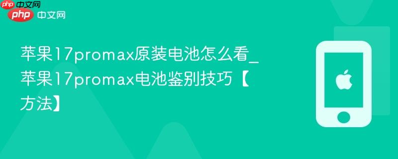 苹果17promax原装电池怎么看_苹果17promax电池鉴别技巧【方法】
