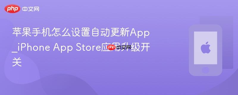 苹果手机怎么设置自动更新app_iphone app store应用升级开关