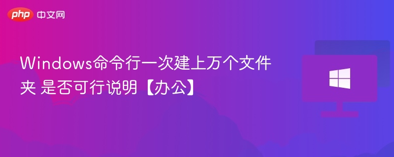 windows命令行一次建上万个文件夹 是否可行说明【办公】 - 乐哥常识网