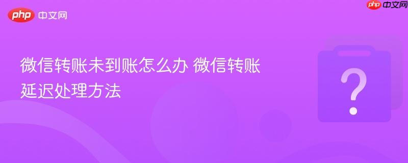 微信转账未到账怎么办 微信转账延迟处理方法