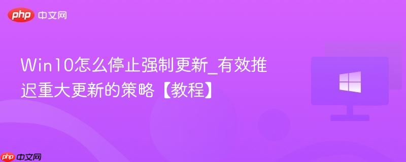 win10怎么停止强制更新_有效推迟重大更新的策略【教程】