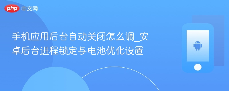 手机应用后台自动关闭怎么调_安卓后台进程锁定与电池优化设置 - 乐哥常识网