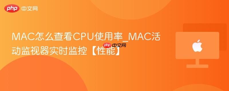 mac怎么查看cpu使用率_mac活动监视器实时监控【性能】