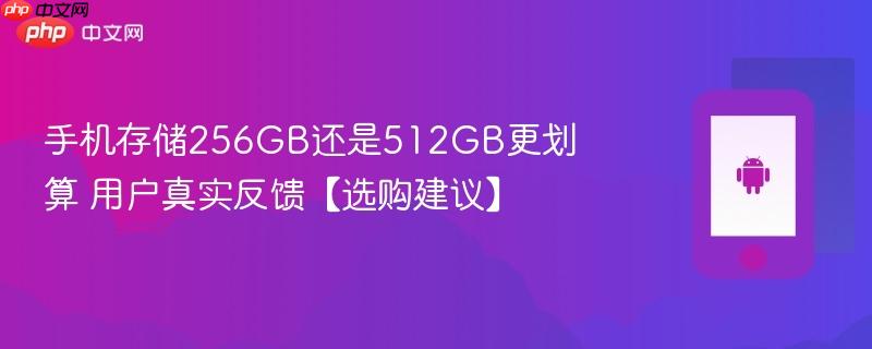 手机存储256gb还是512gb更划算 用户真实反馈【选购建议】