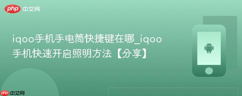 iqoo手机手电筒快捷键在哪_iqoo手机快速开启照明方法【分享】