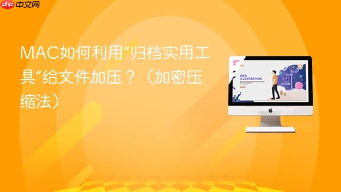 mac如何利用“归档实用工具”给文件加压？（加密压缩法）