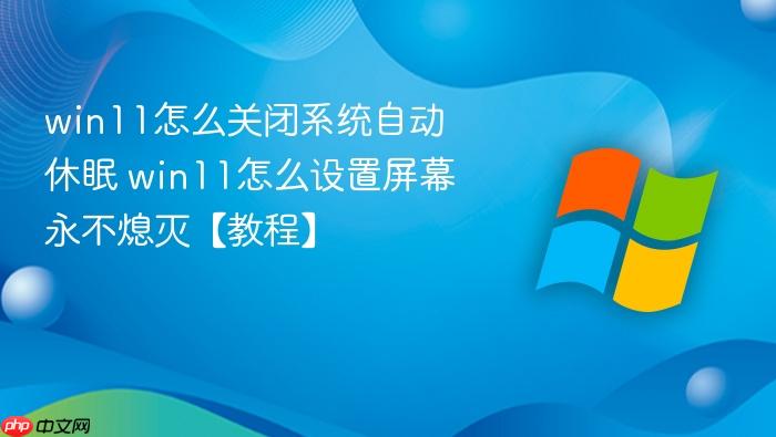 win11怎么关闭系统自动休眠 win11怎么设置屏幕永不熄灭【教程】