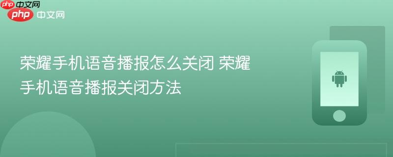 荣耀手机语音播报怎么关闭 荣耀手机语音播报关闭方法