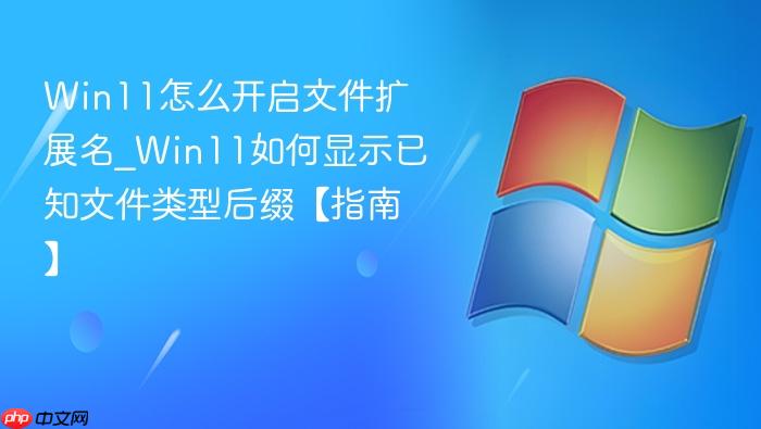 win11怎么开启文件扩展名_win11如何显示已知文件类型后缀【指南】