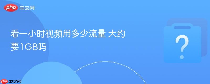 看一小时视频用多少流量 大约要1gb吗