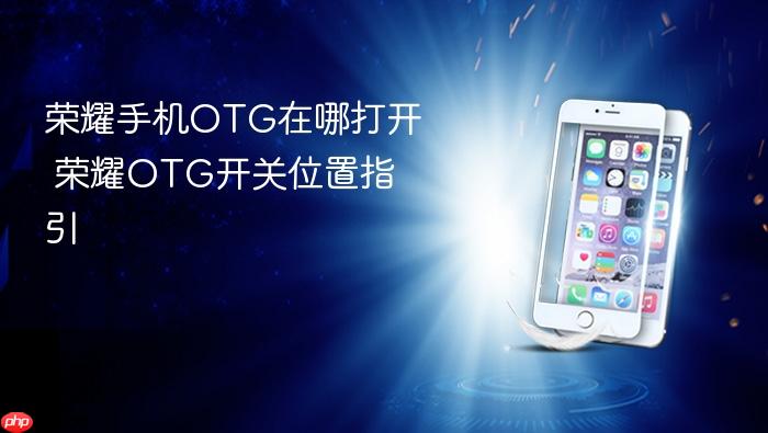 荣耀手机otg在哪打开 荣耀otg开关位置指引