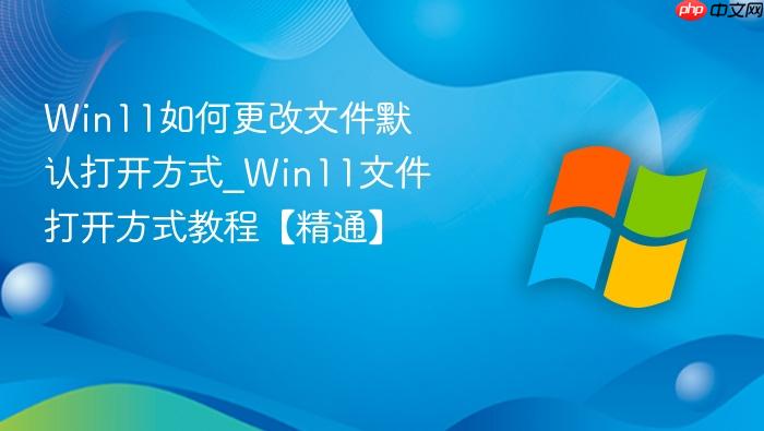 win11如何更改文件默认打开方式_win11文件打开方式教程【精通】