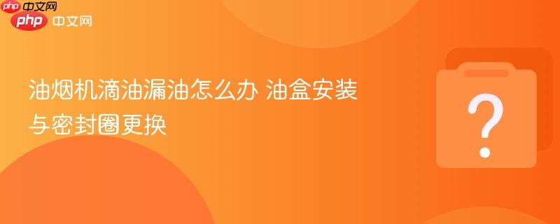 油烟机滴油漏油怎么办 油盒安装与密封圈更换