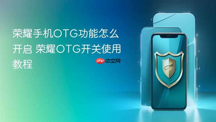 荣耀手机otg功能怎么开启 荣耀otg开关使用教程