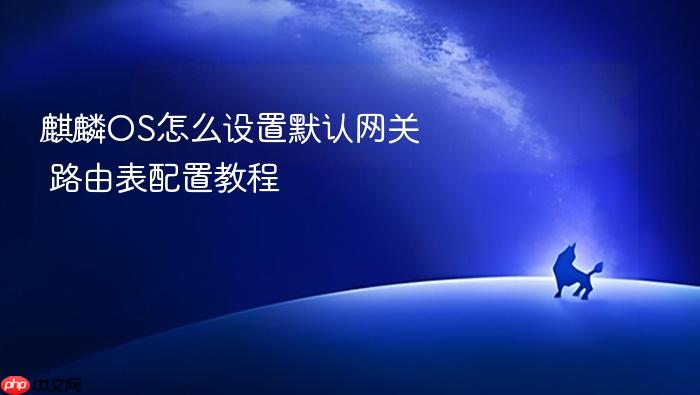 麒麟os怎么设置默认网关 路由表配置教程