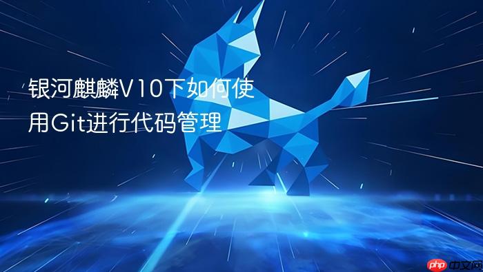 银河麒麟v10下如何使用git进行代码管理