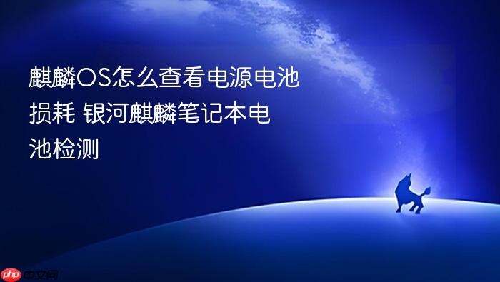 麒麟os怎么查看电源电池损耗 银河麒麟笔记本电池检测