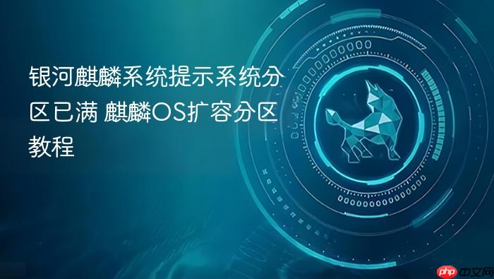银河麒麟系统提示系统分区已满 麒麟os扩容分区教程