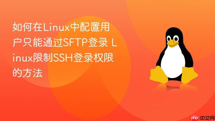 如何在linux中配置用户只能通过sftp登录 linux限制ssh登录权限的方法