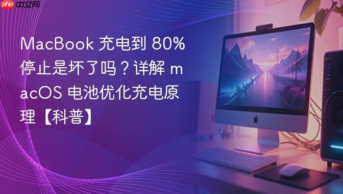 macbook 充电到 80% 停止是坏了吗？详解 macos 电池优化充电原理【科普】