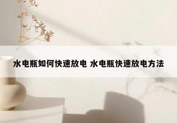 水电瓶如何快速放电 水电瓶快速放电方法
