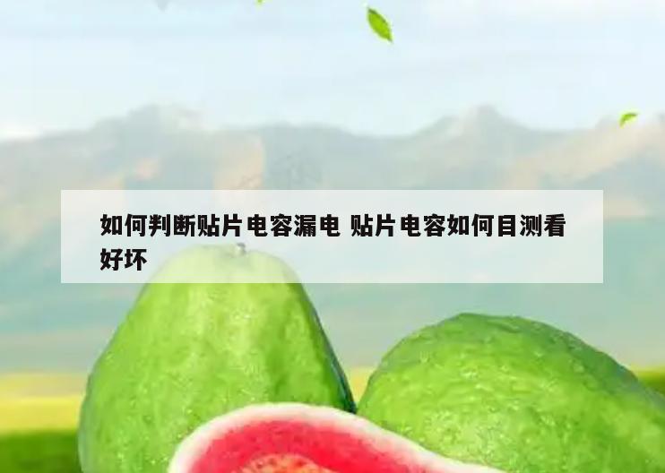 如何判断贴片电容漏电 贴片电容如何目测看好坏