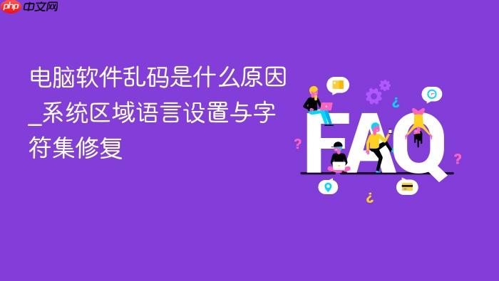 电脑软件乱码是什么原因_系统区域语言设置与字符集修复