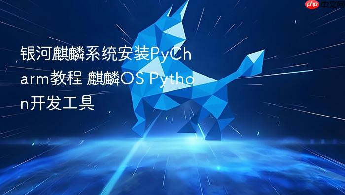 银河麒麟系统安装pycharm教程 麒麟os python开发工具
