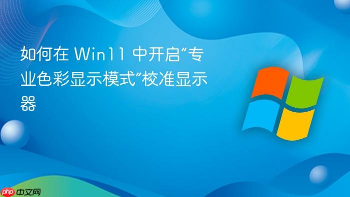 如何在 win11 中开启“专业色彩显示模式”校准显示器