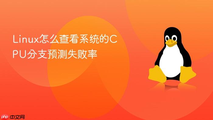 linux怎么查看系统的cpu分支预测失败率