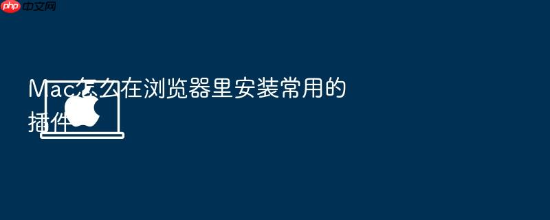 mac怎么在浏览器里安装常用的插件