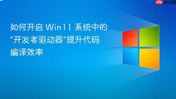 如何开启 win11 系统中的“开发者驱动器”提升代码编译效率