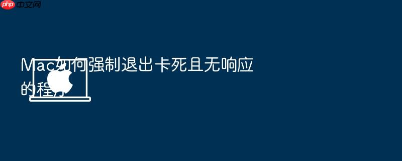 mac如何强制退出卡死且无响应的程序