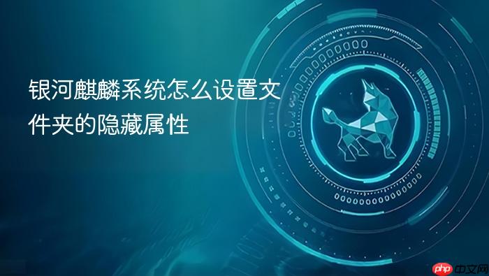 银河麒麟系统怎么设置文件夹的隐藏属性