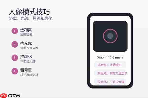 小米17人像模式怎么拍更好看？人物拍摄技巧整理