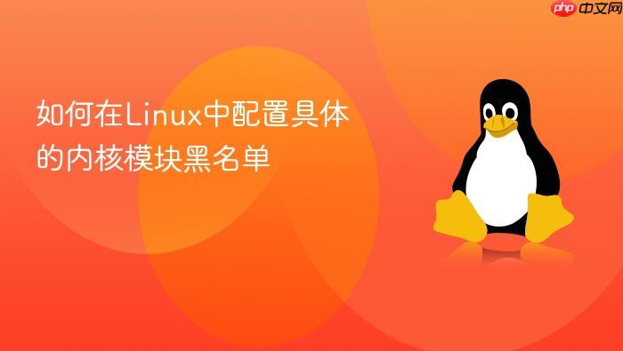 如何在linux中配置具体的内核模块黑名单