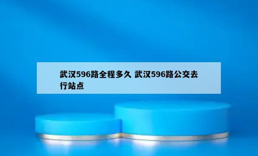 武汉596路全程多久 武汉596路公交去行站点