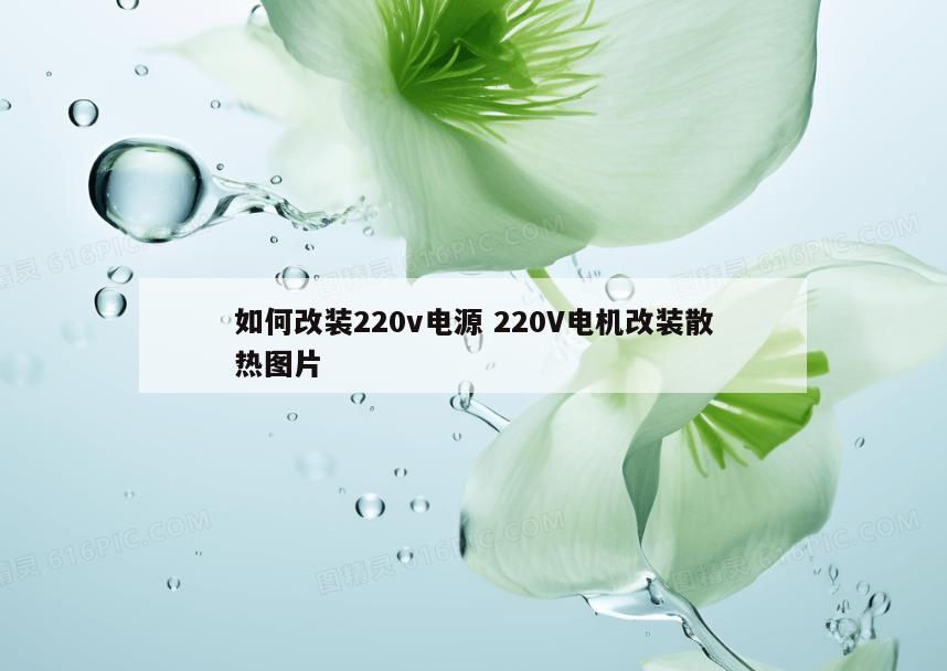 如何改装220v电源 220V电机改装散热图片