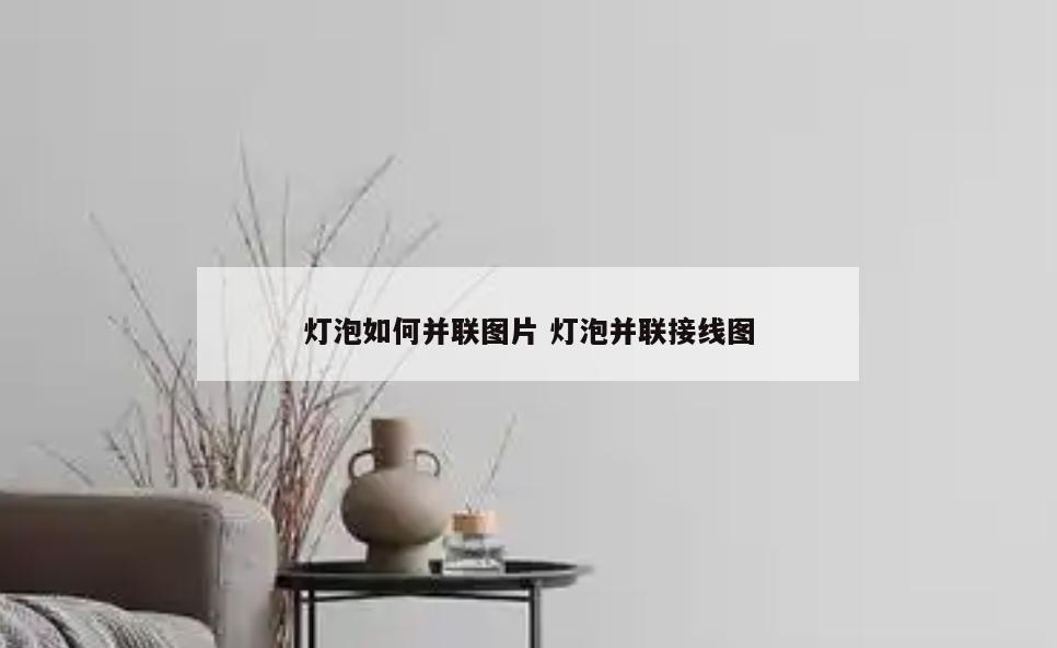 灯泡如何并联图片 灯泡并联接线图