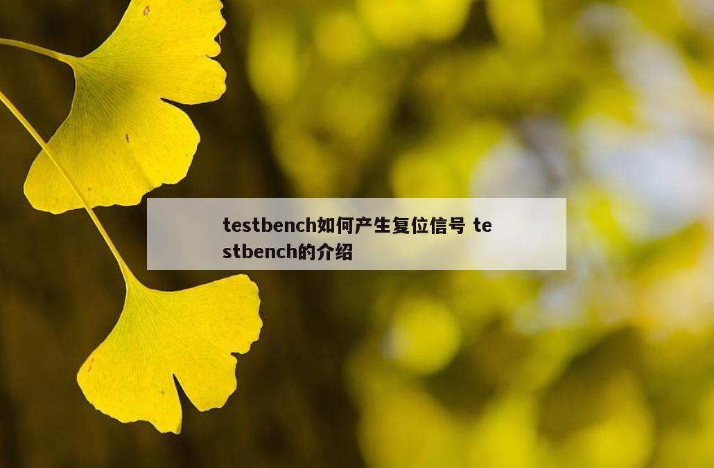 testbench如何产生复位信号 testbench的介绍