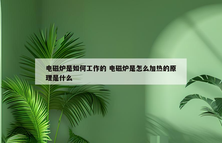 电磁炉是如何工作的 电磁炉是怎么加热的原理是什么